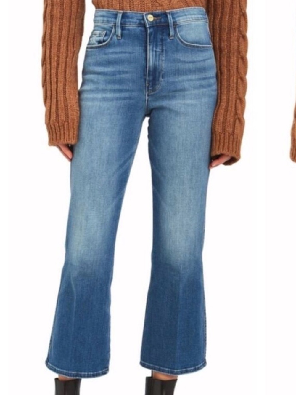 Frame Denim Washed Blue Flare Jeans Le Sylvie kick boot size 29 - Picture 1 of 7